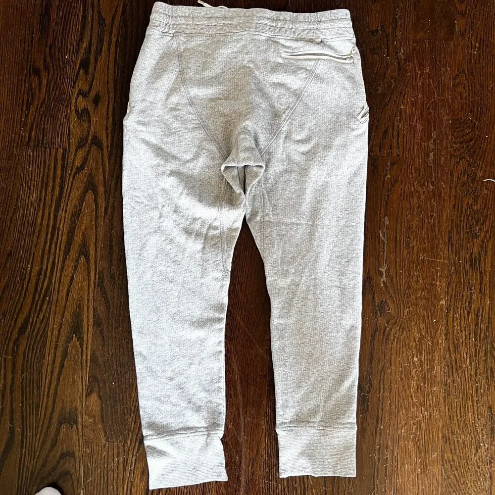 Sandro Paris Grey Sweatpants Joggers Zip Pockets Cotton Size M